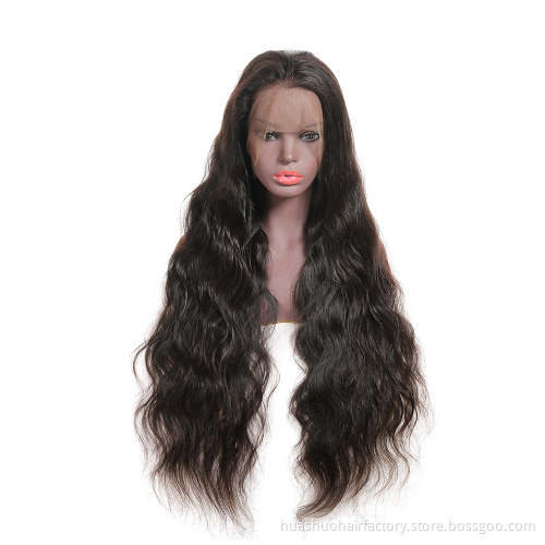 180% Density Side Parting Pre Plucked Body Wave Human Hair 360 Lace Wig With Baby Hair